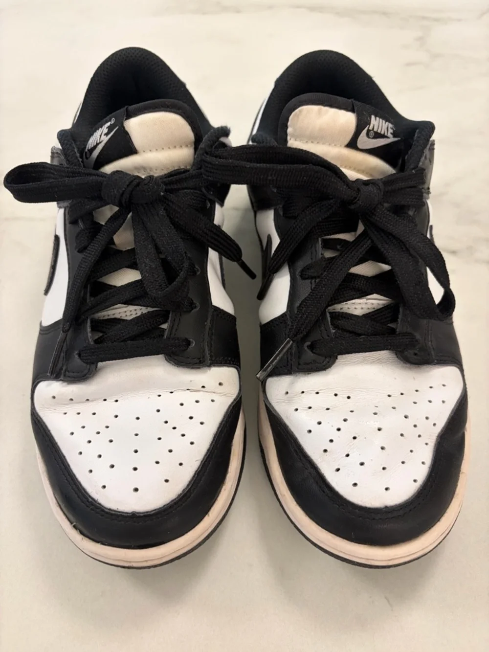 Nike Dunk Low Panda Women’s 7.5 Black White Sneakers Low Top Casual Streetwear - Picture 2 of 6